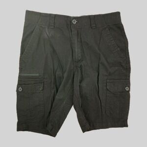 WearFirst Freeband Waist Cargo Shorts, Size 34, Black, Stretch Comfort